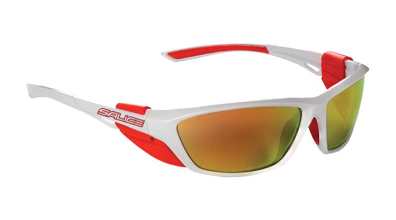 Sonnenbrille  weiss-rot  Brillenglas rot