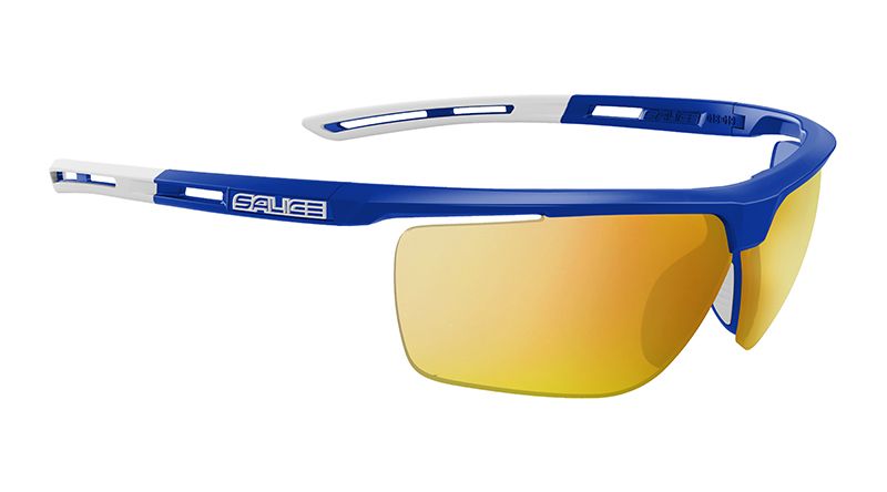 Sonnenbrille  blau mit Glas in der Farbe gelb