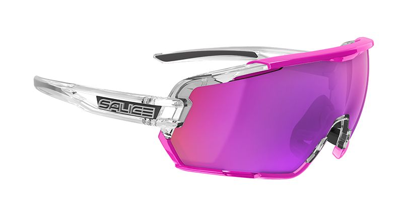 Sonnenbrille  cristallo-fuchsia mit Glas in der Farbe violett