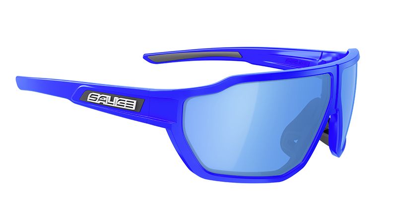 Sonnenbrille  blau mit Glas in der Farbe blau