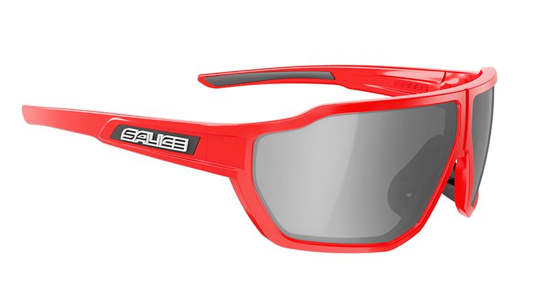 Sonnenbrille  rot mit Glas in der Farbe schwarz