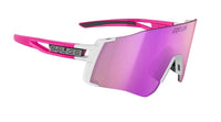 Sonnenbrille  weiss mit Glas in der Farbe violett