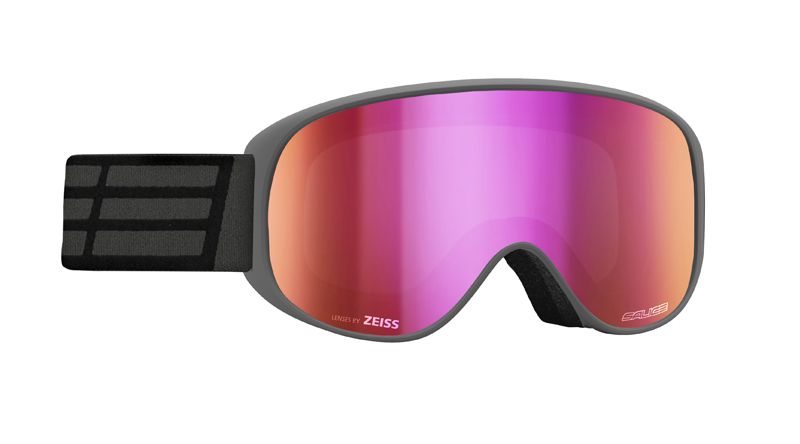 Skibrille grau mit Glas in der Farbe rw violett