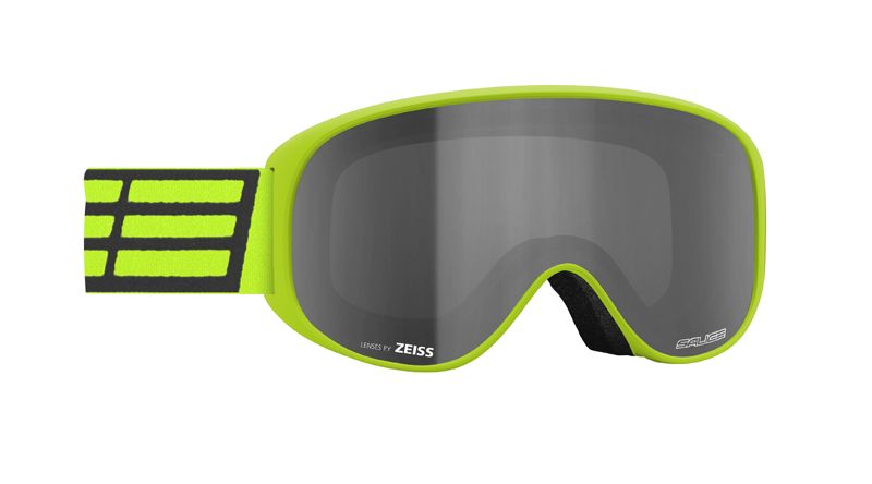 Skibrille lime  Brillenglas schwarz