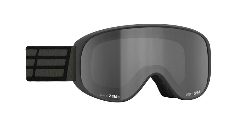 Skibrille schwarz mit Glas in der Farbe schwarz