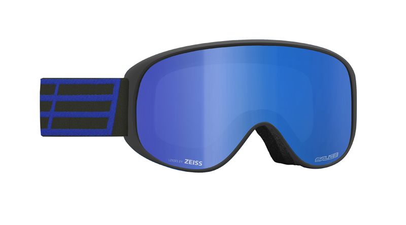 Skibrille schwarz/bu mit Glas in der Farbe blau
