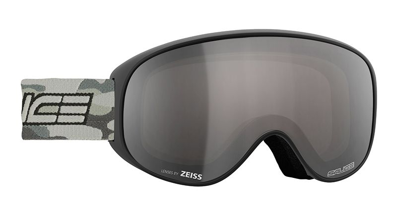 Skibrille schwarz camo  Brillenglas silber