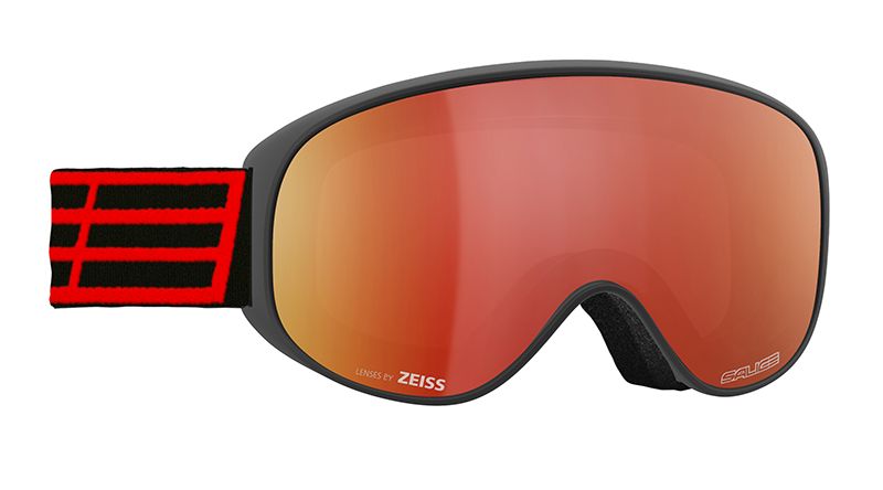 Skibrille schwarz-rot  Brillenglas rot