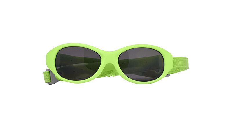 Sonnenbrille  grün mit Glas in der Farbe rauch