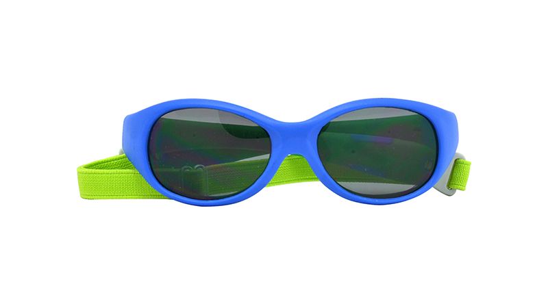 Sonnenbrille  blau mit Glas in der Farbe rauch