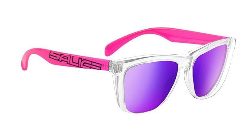 Sonnenbrille  cristallo fuchsia mit Glas in der Farbe violett