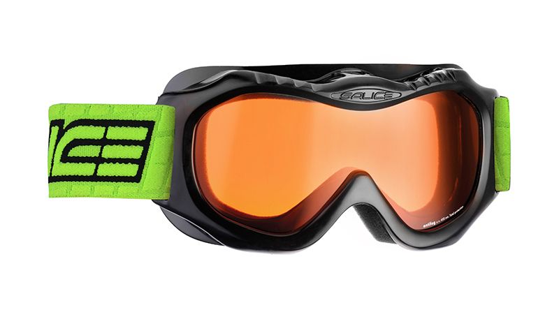 Skibrille schwarz  Brillenglas orange