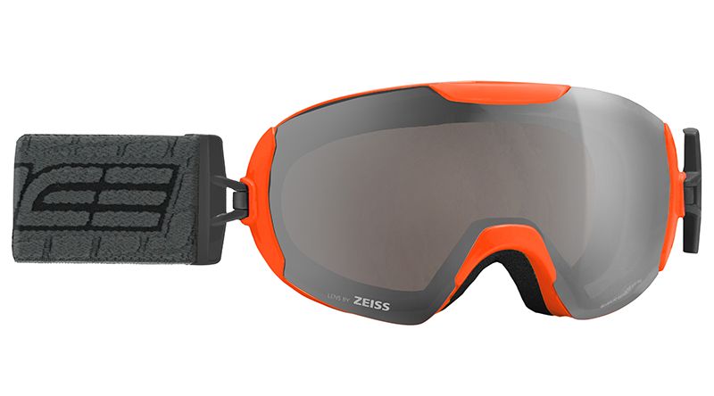 Skibrille orange  Brillenglas silber