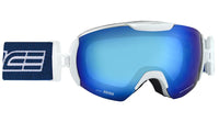 Skibrille weiss  Brillenglas blau