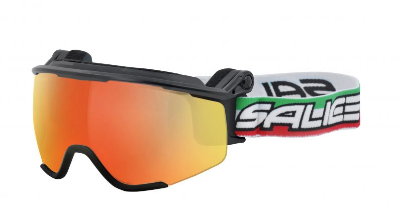 Sportbrille schwarz italia  Brillenglas rot