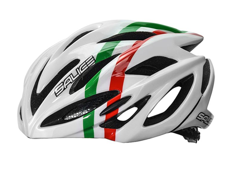 Velohelm weiss mit multicolor